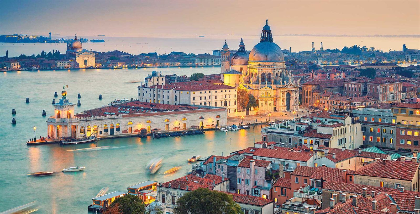 Venice and the Grand Canal at golden hour